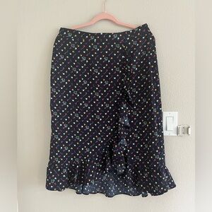 Cute MIDI Skirt with ruffle detail from Loft Outlet in Medium